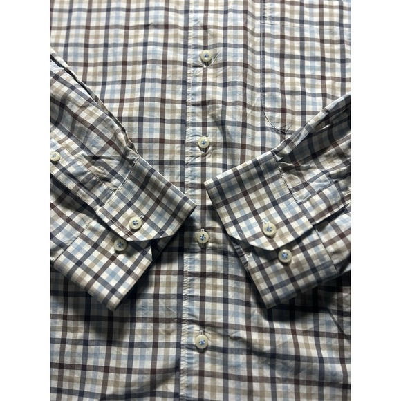 Peter Millar Summer Comfort checkered long sleeve button-down shirt size XXL - Picture 3 of 6